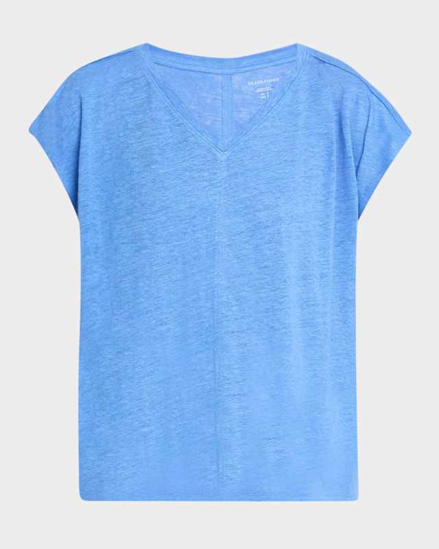 V-Neck Organic Linen Jersey T